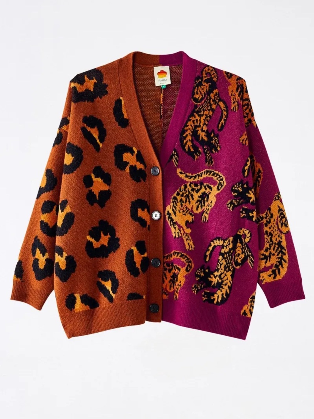 FARM Rio Mixed Wild Leopards Cardigan